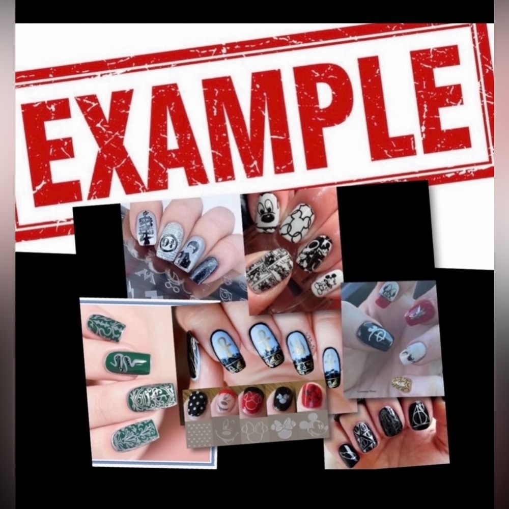 $5~CHARACTER NAIL STAMPING PLATE~STAINLESS/PLASTIC BASE~NEW~$5 IF BUNDLED WITH 3 - Picture 16 of 16
